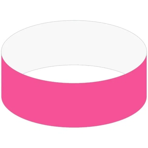 1" Tyvek event wristband color choice with tamper-resistant adhesive tab