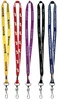 Custom Silk Screen Lanyard - 1" White Border in Black/White