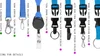 Custom Silk Screen Lanyard - 1" White Border in Blue/White
