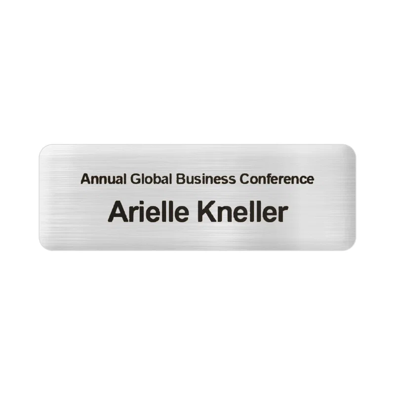 Custom Metal Name Badge — view 3