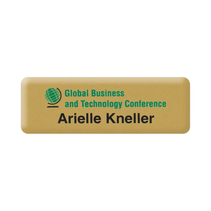 Custom PVC Name Badge - 1" x 3" — view 2