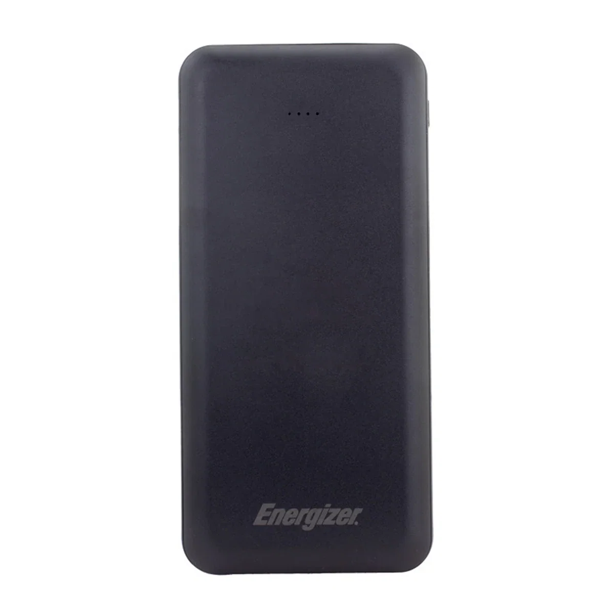 Ports along the top edge of the portable charger