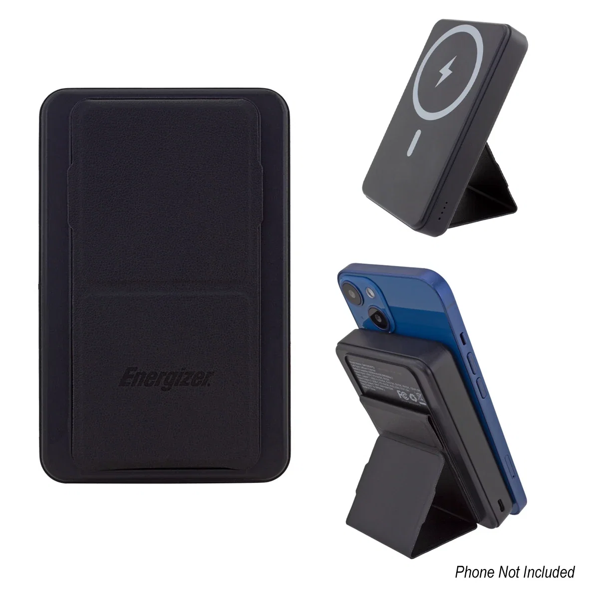 Magnetic face sitting flat against the back of a phone