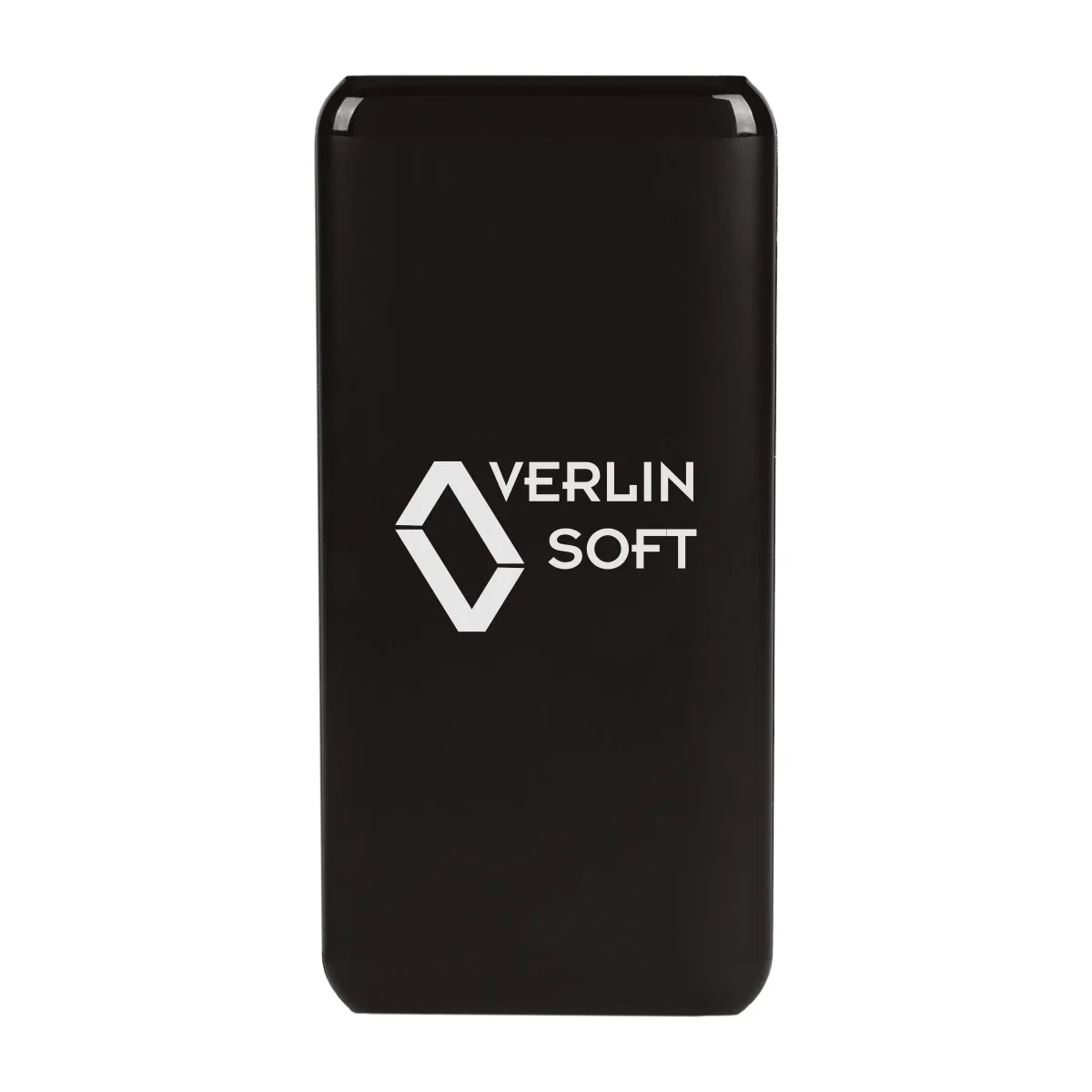 Upright on a desk in matte black