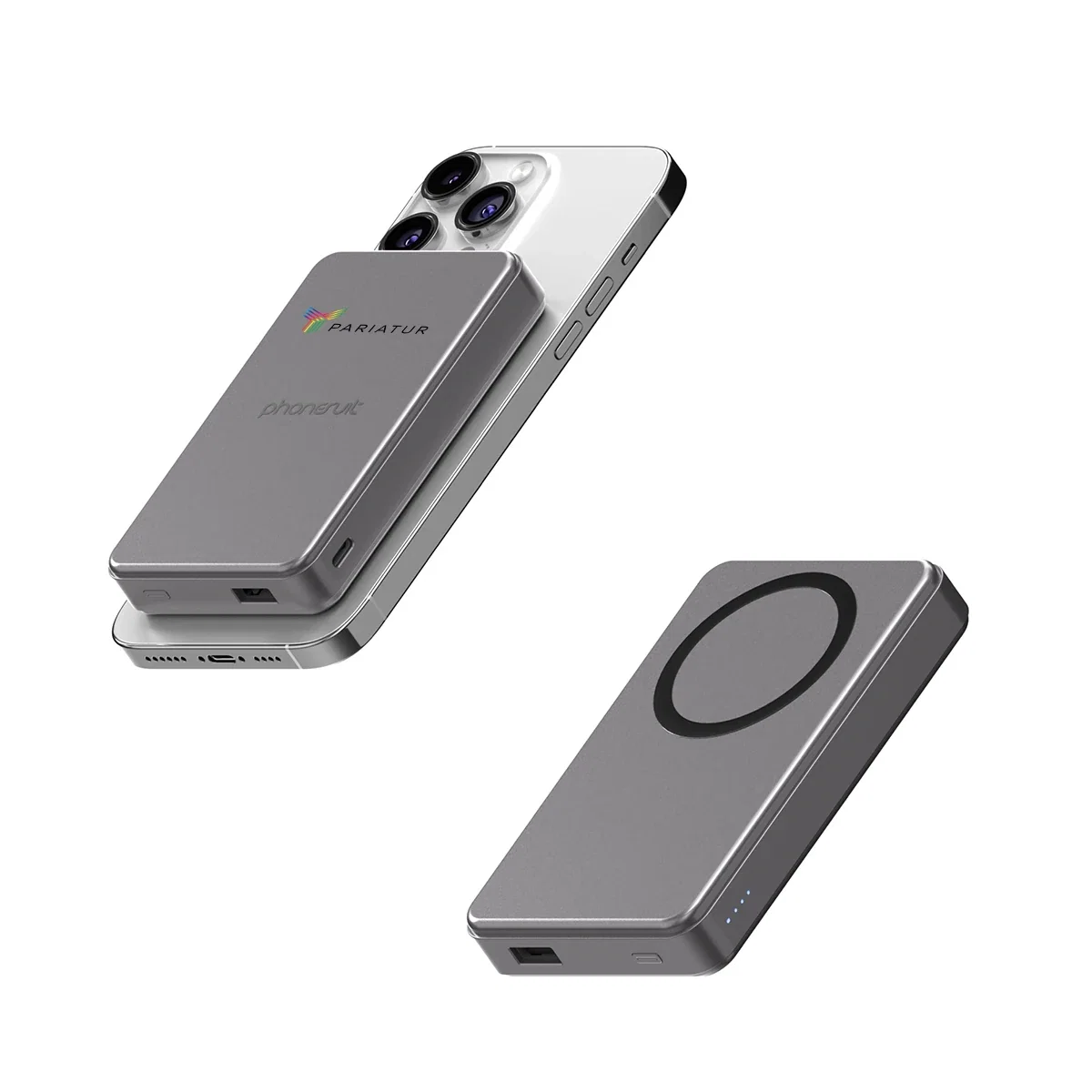 Qi2 charging face shown flat against a plain backdrop