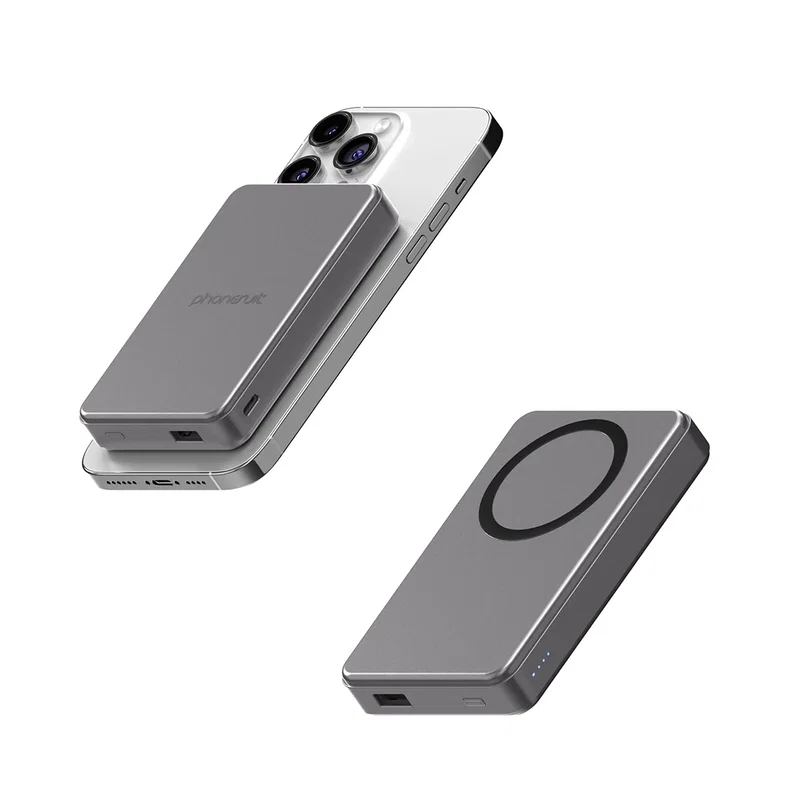Rear surface of the pocket charger photographed straight down