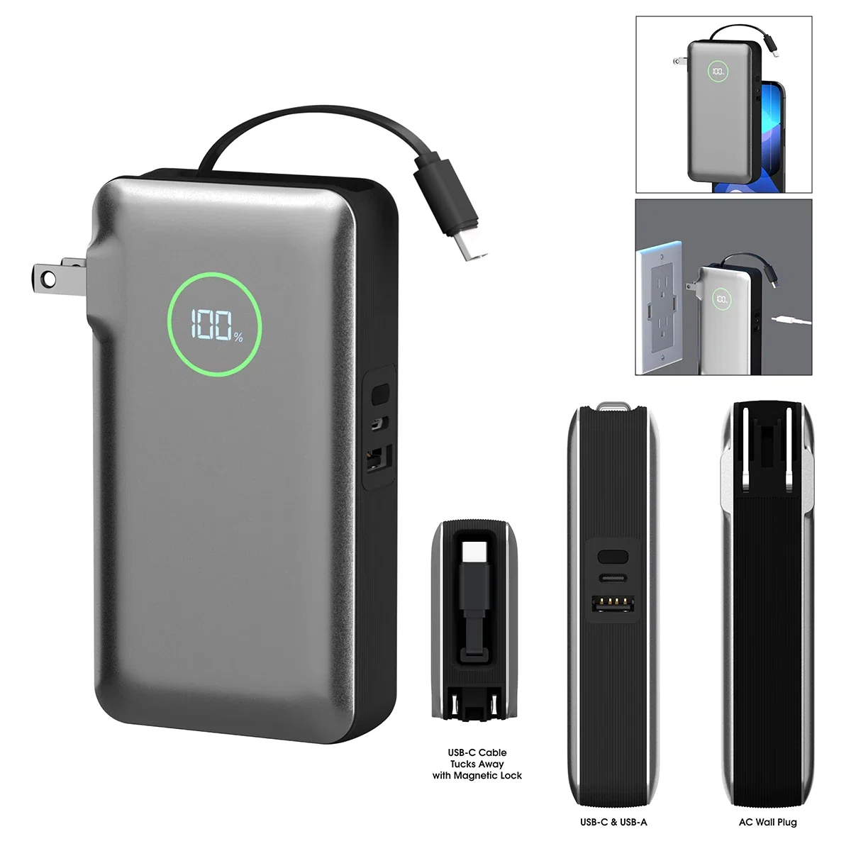 Phonesuit Journey Ac All-in-one Portable Battery Wall Adapter — 2 Sizes