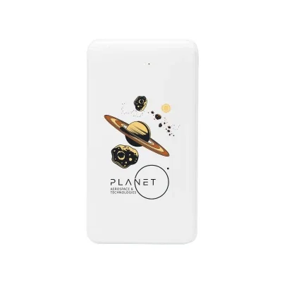Power bank with integrated cables and 10,000 mAh capacity