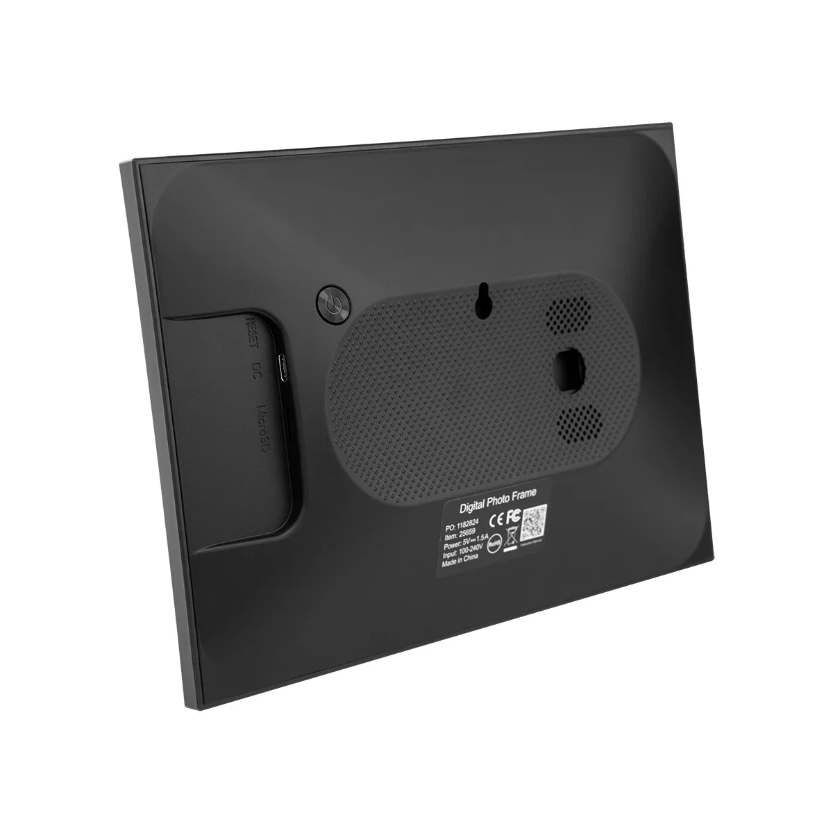Rear stand folded out to hold the frame upright