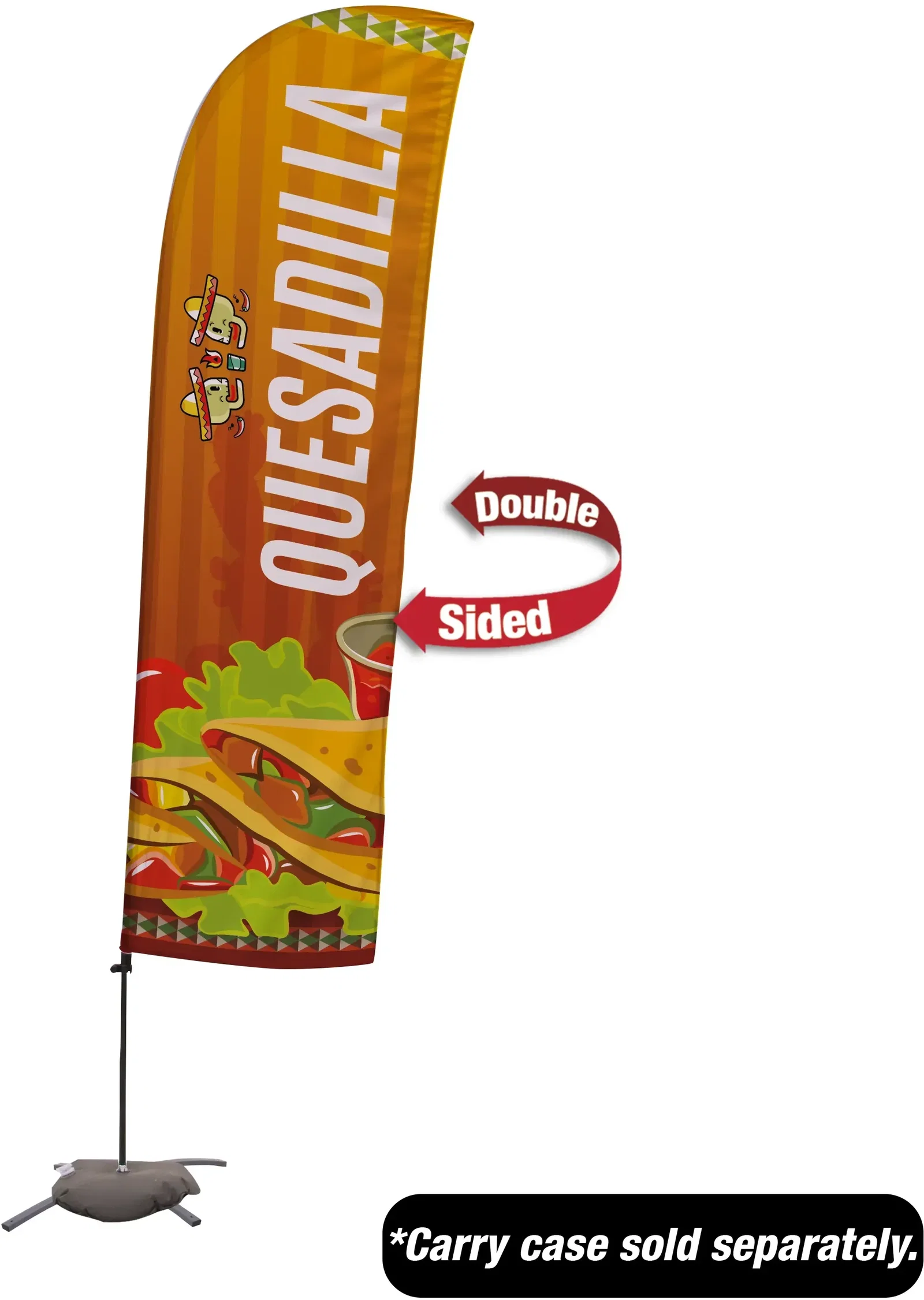 10.5' Value Blade Sail Sign Kit (Double-Sided with Cross Base) — view 4