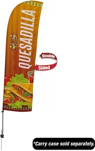 15' Value Blade Sail Sign Kit (Double-Sided with Cross Base)