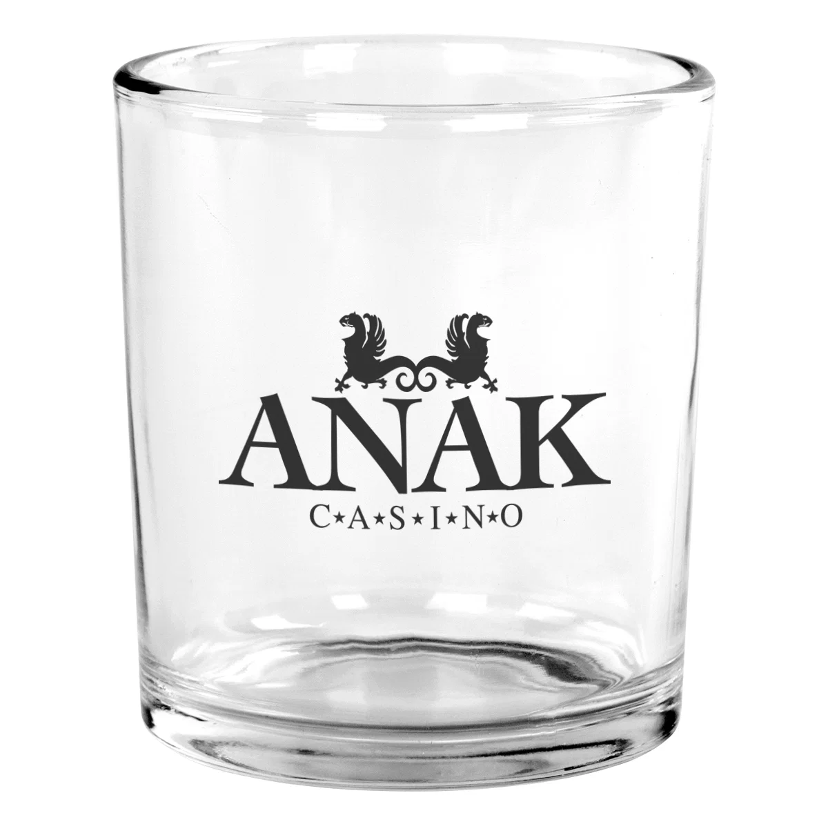 Hand wrapped around the short cocktail tumbler