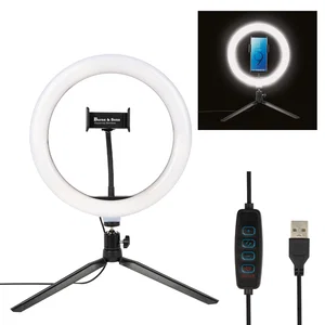 LED Ring Light With Phone Holder - 10"