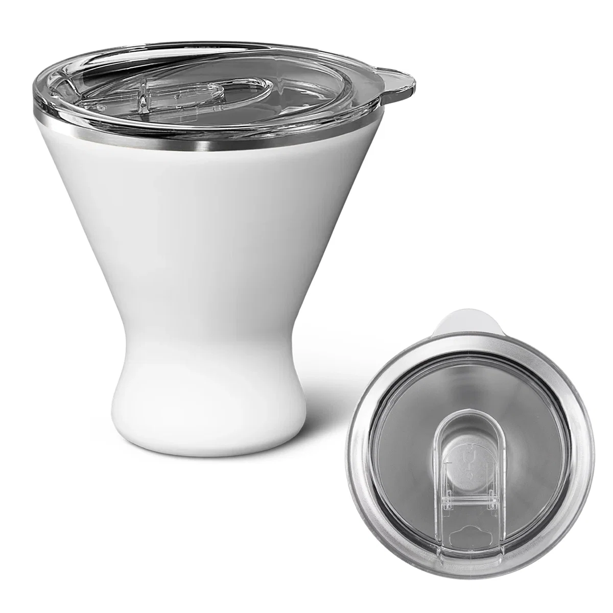 White option angled to show its tapered body