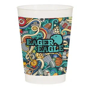Full Color Frost Flex Stadium Cup — 10 Oz. & 16 Oz.