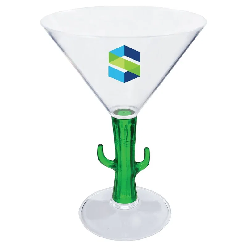 10 oz. Novelty Stem Plastic Martini Glass — view 2