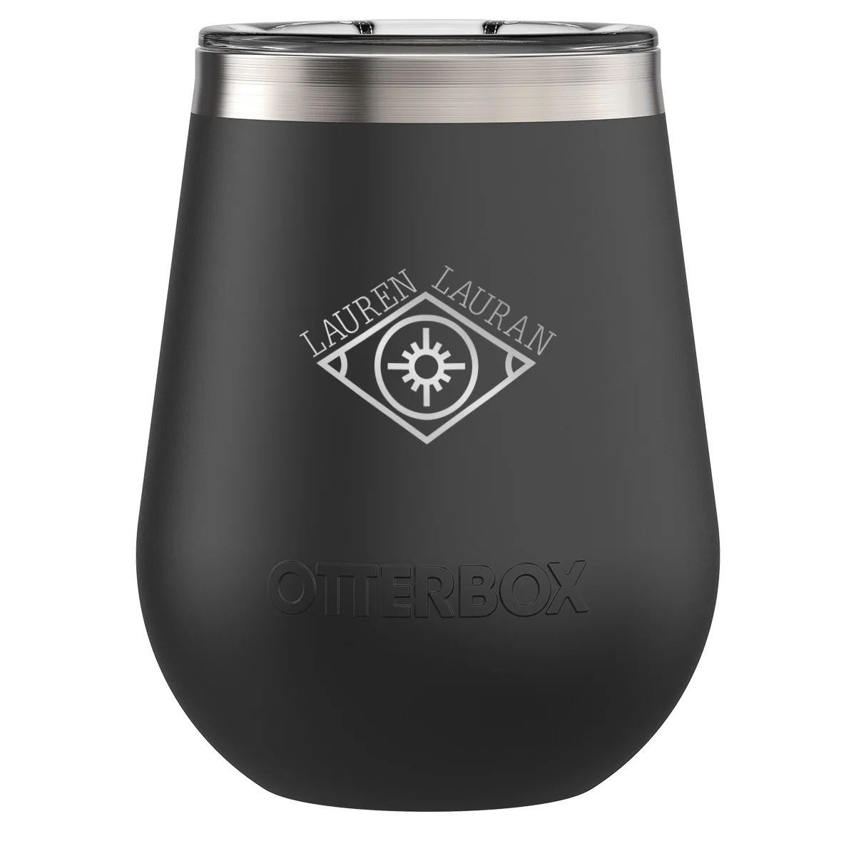 Ten ounce stainless wine tumbler with a stemless silhouette