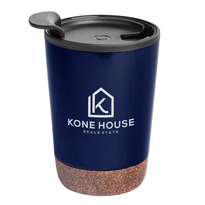 Angled view of the short wide tumbler