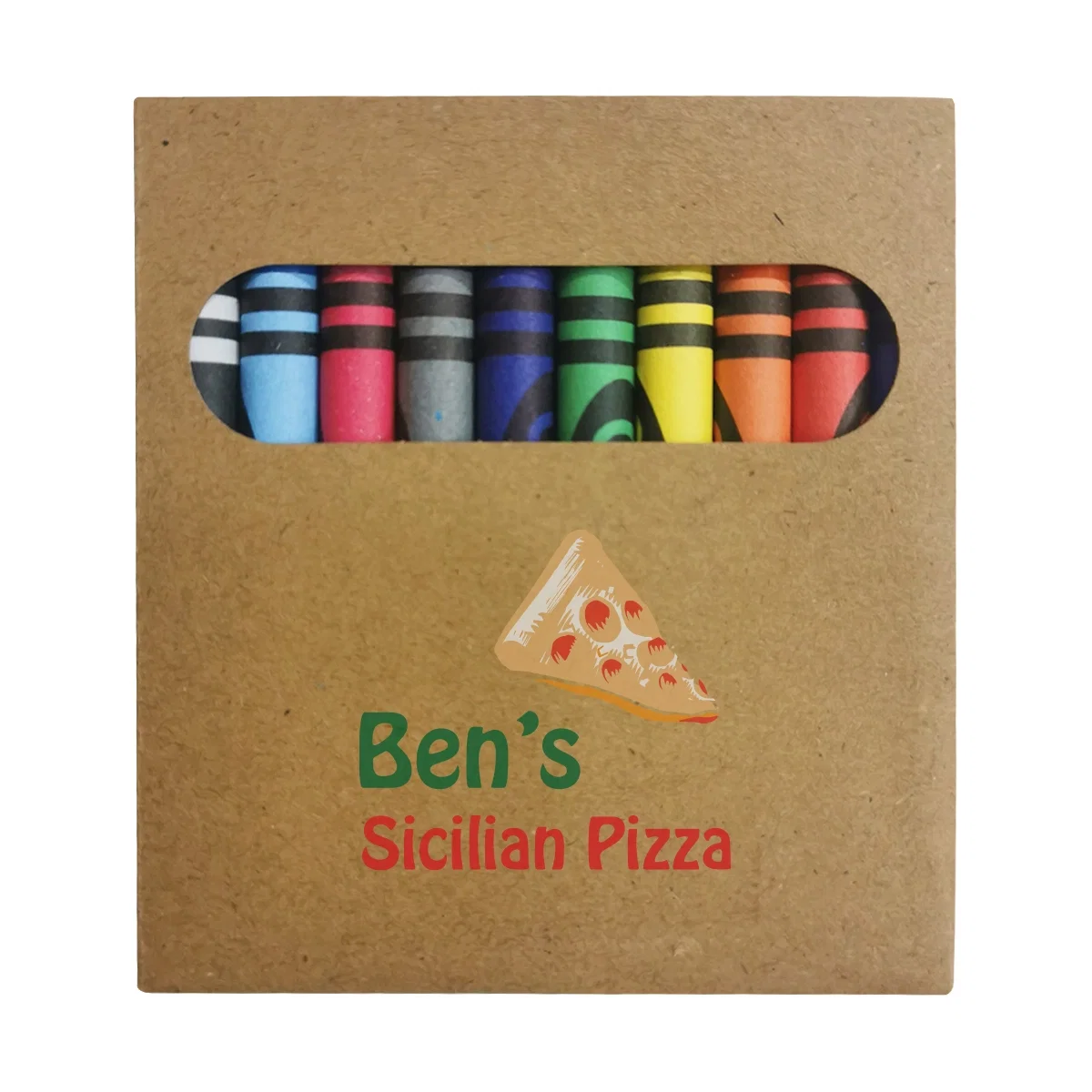 Ten piece crayon set packed in a small natural box