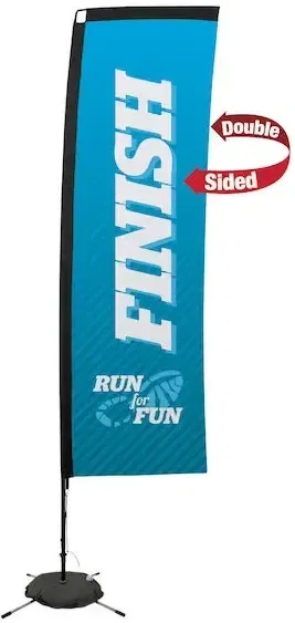 10' Premium Rectangle Sail Sign Kit (Double-Sided with Scissor Base)