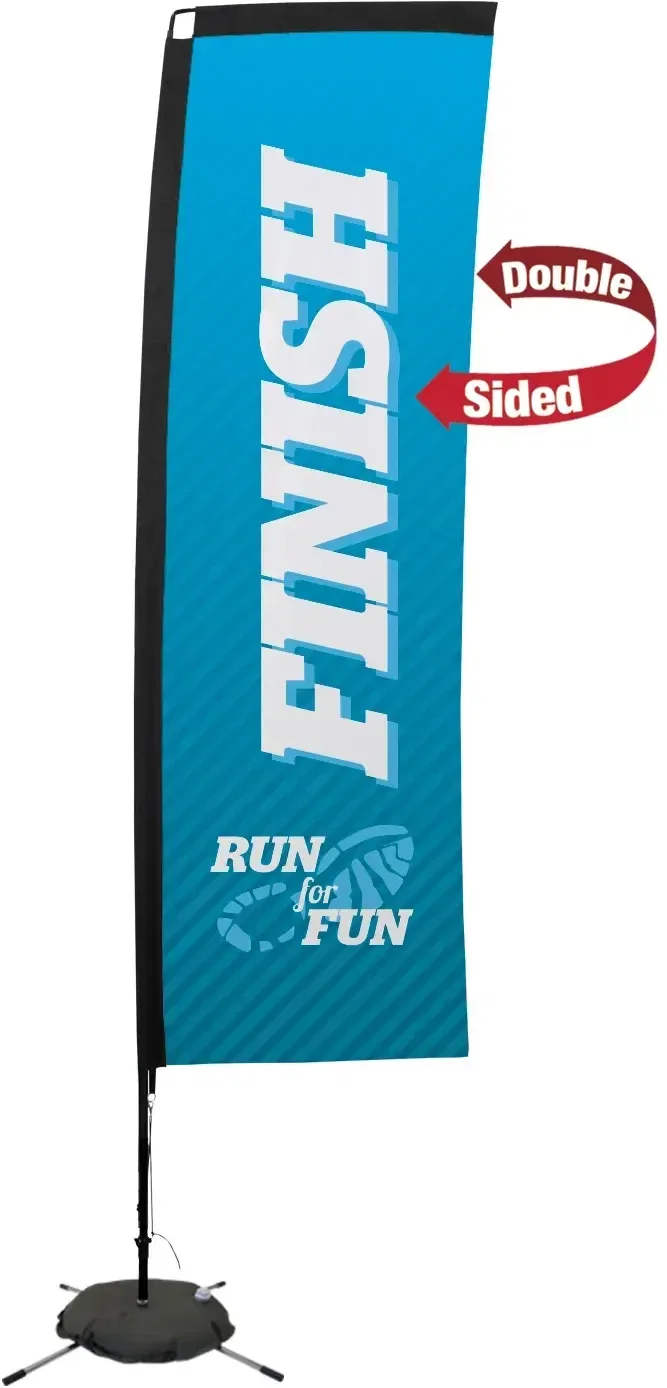 10' Premium Rectangle Sail Sign Kit (Double-Sided with Scissor Base) — view 3