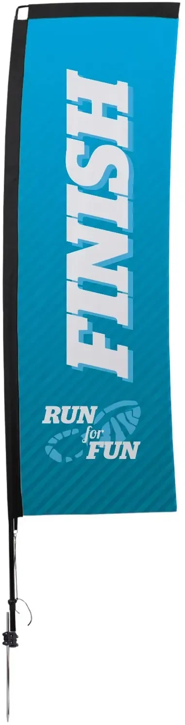 10' Premium Rectangle Sail Sign Kit (Single-Sided with Ground Spike) — view 5