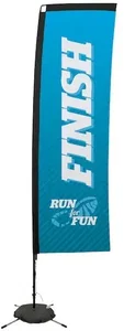 10' Premium Rectangle Sail Sign Kit (Single-Sided with Scissor Base)