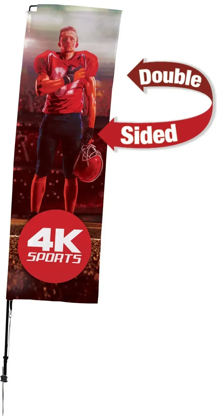 10' Streamline Rectangle Sail Sign Kit (Double-Sided with Ground Spike) — view 5