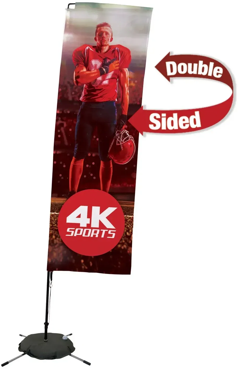10' Streamline Rectangle Sail Sign Kit (Double-Sided with Scissor Base) — view 3
