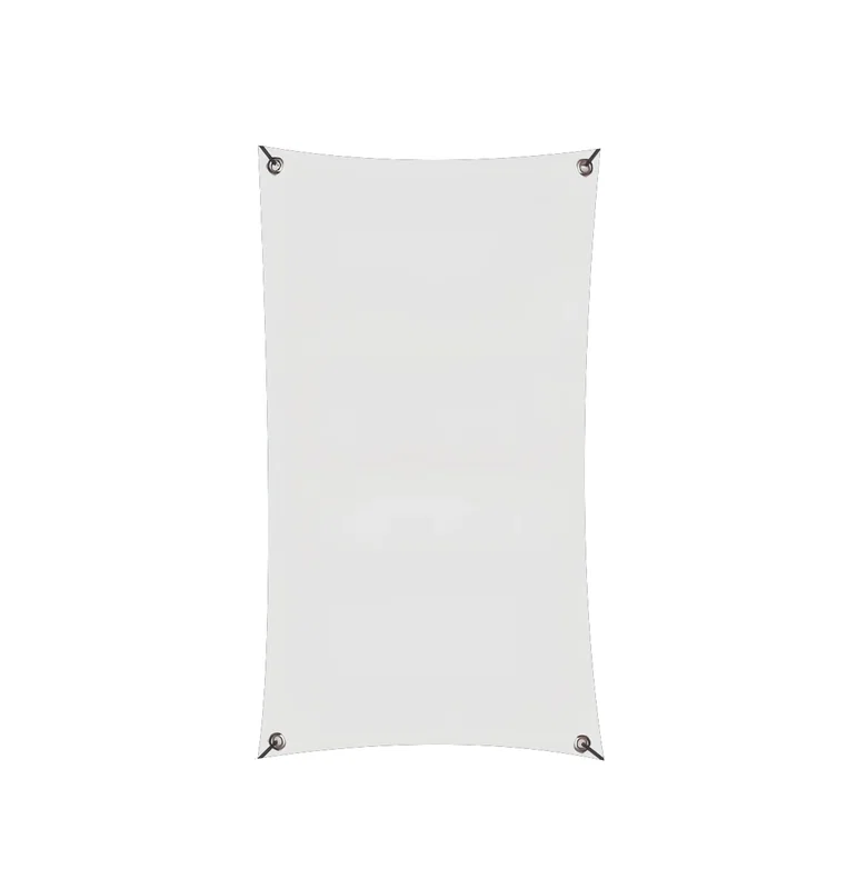 Back side of the hanging vinyl sheet