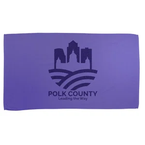 34 x 70 Inch Jacquard Woven Cotton Beach Towel, Jacquard-Woven Imprint