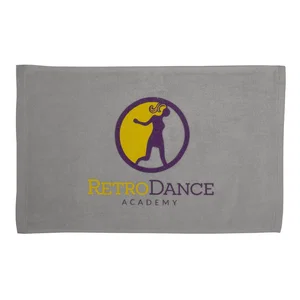 100% Cotton Terry Velour Hem Color Sports Towels