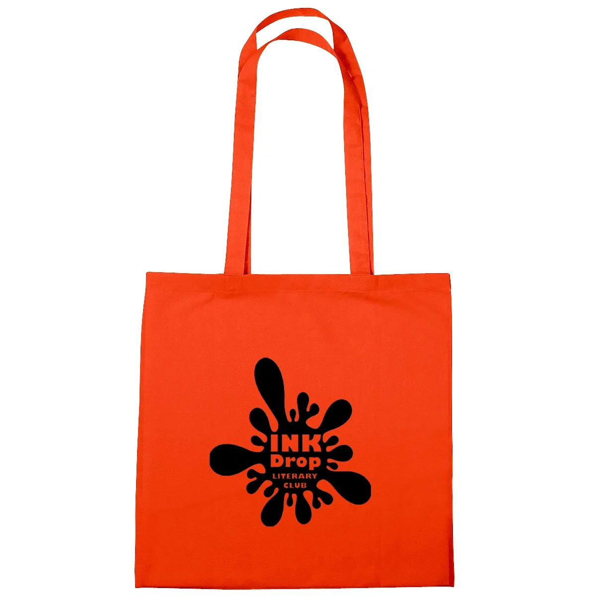 Orange bag angled to show its front and edge