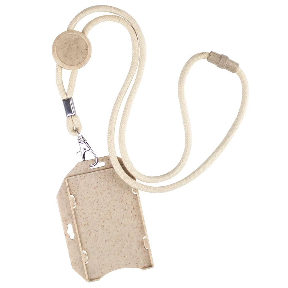 100% Sustainable Lanyard & ID Holder with Braided Cotton Cord — view 2