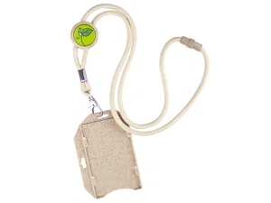 100% Sustainable Lanyard & ID Holder with Braided Cotton Cord