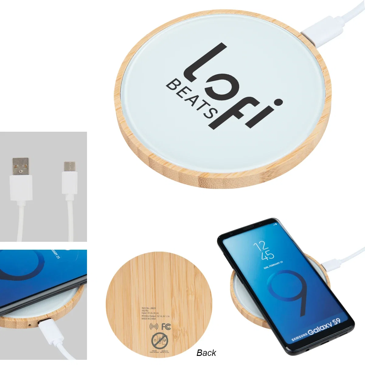 Bamboo underside and slim quarter inch profile in view