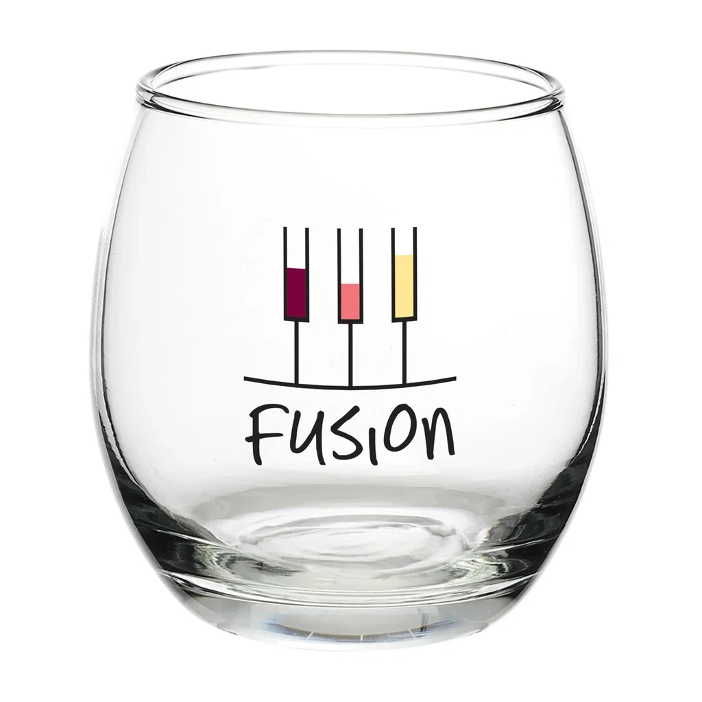 11.5 oz. Mikonos Stemless Wine Glasses — Clear — view 2