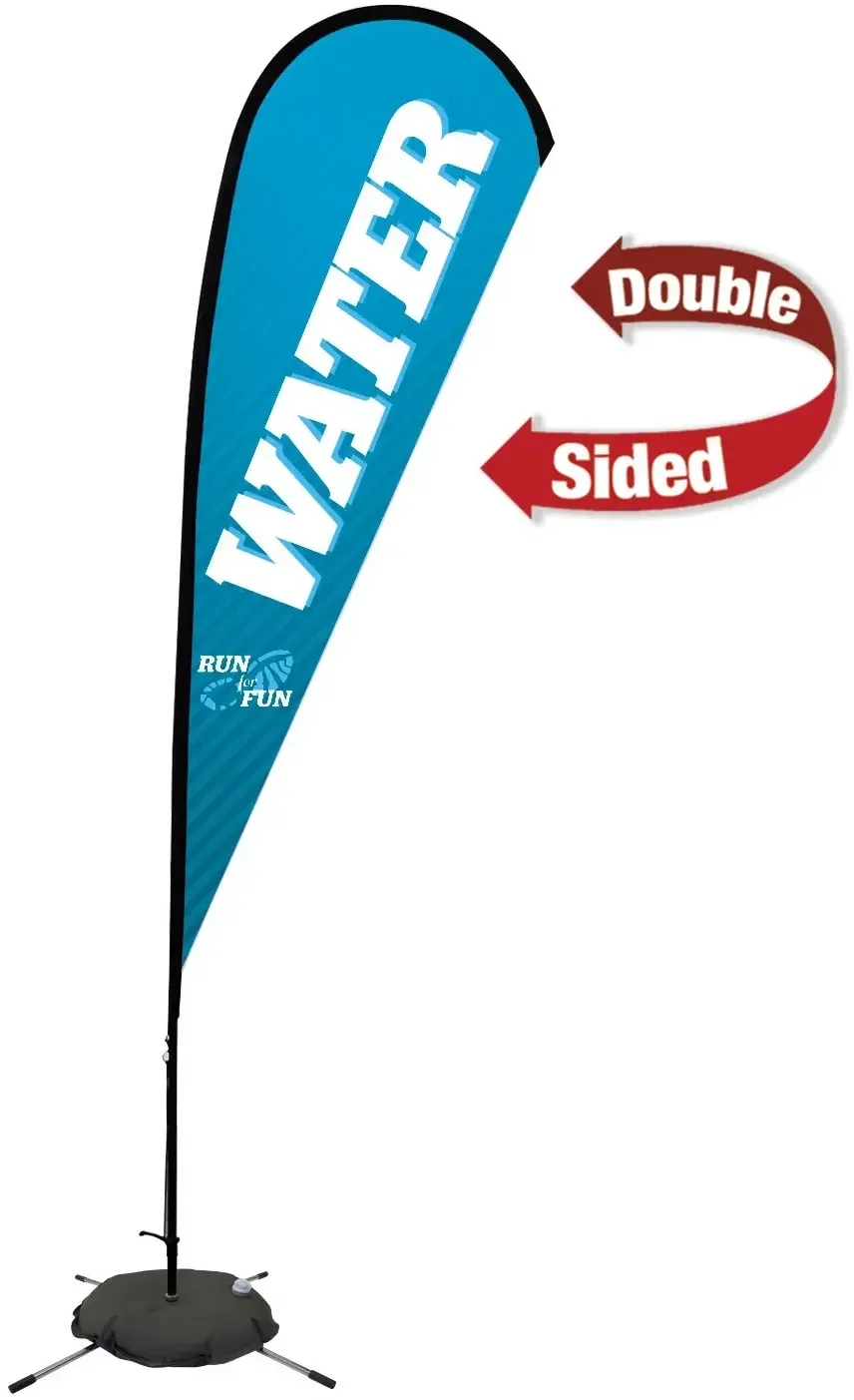 11.5' Premium Teardrop Sail Sign Kit (Double-Sided with Scissor Base) — view 3