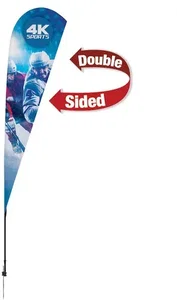 11.5' Streamline Teardrop Sail Sign Kit (Double-Sided with Ground Spike)