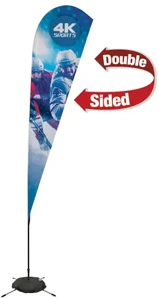 11.5' Streamline Teardrop Sail Sign Kit (Double-Sided with Scissor Base)