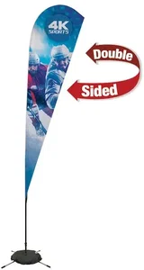 11.5' Streamline Teardrop Sail Sign Kit (Double-Sided with Scissor Base)