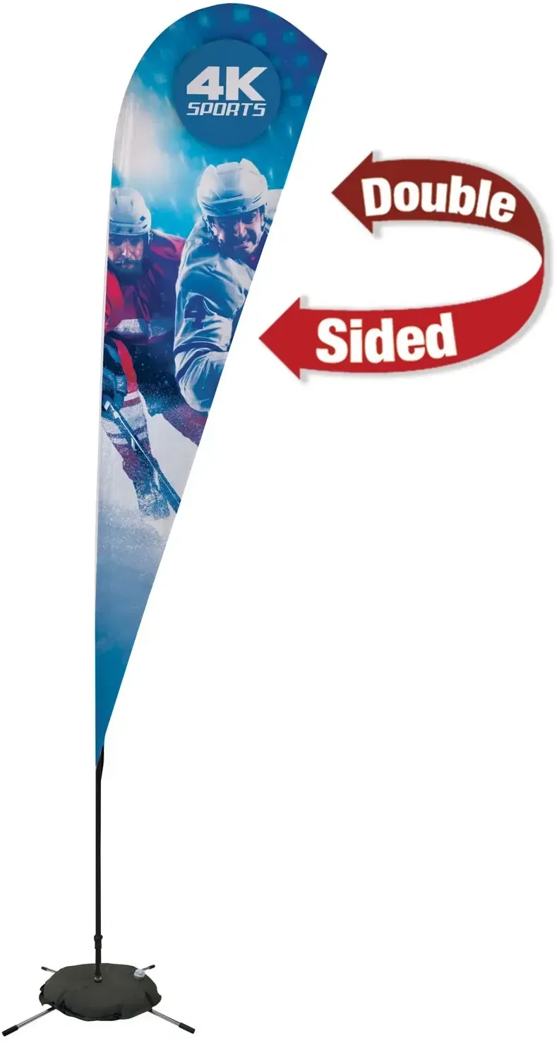 11.5' Streamline Teardrop Sail Sign Kit (Double-Sided with Scissor Base) — view 3