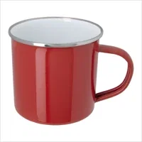 11.8 oz. Enamel Mug with Stainless Steel Rim with Steel Coating — view 2