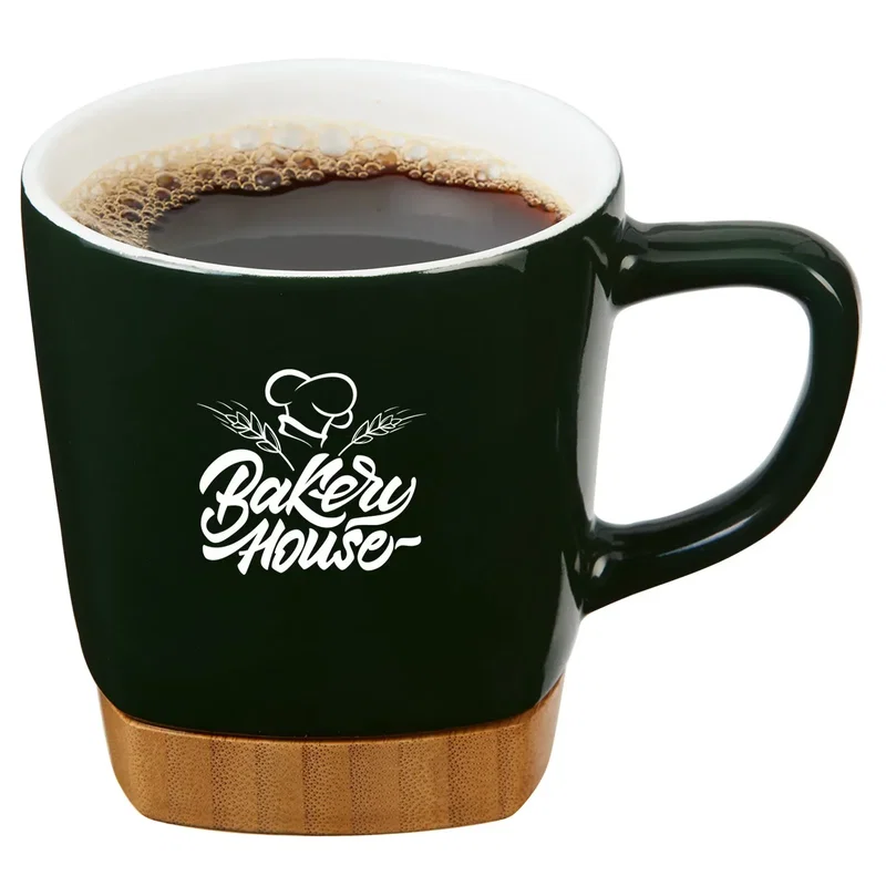11 oz. Ceramic Mug w/ Removable Bamboo Coaster — view 12