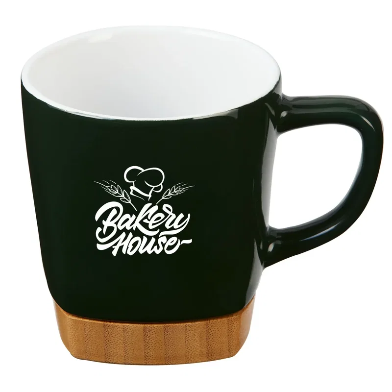 11 oz. Ceramic Mug w/ Removable Bamboo Coaster — view 13