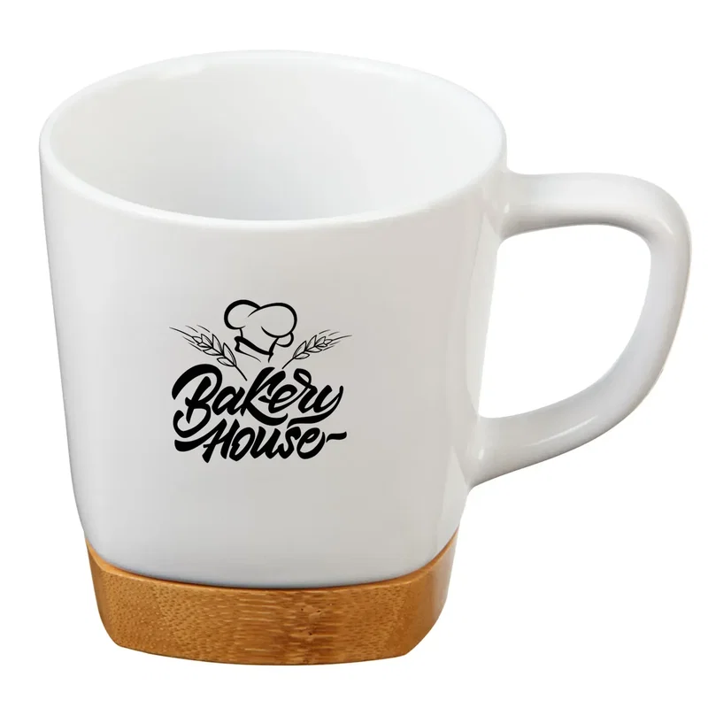 11 oz. Ceramic Mug w/ Removable Bamboo Coaster — view 14