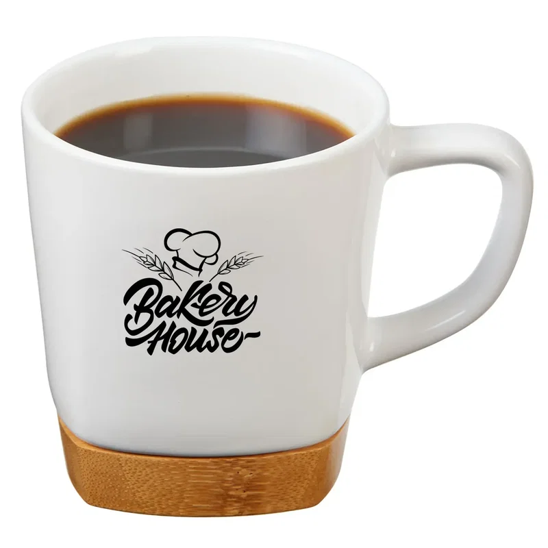 11 oz. Ceramic Mug w/ Removable Bamboo Coaster — view 15