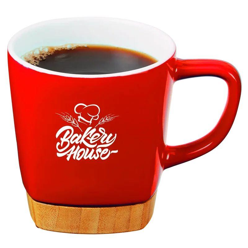 11 oz. Ceramic Mug w/ Removable Bamboo Coaster — view 16