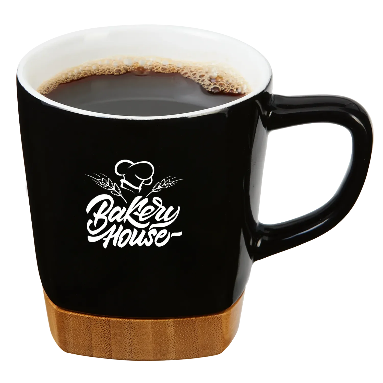 11 oz. Ceramic Mug w/ Removable Bamboo Coaster