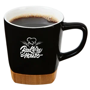 11 oz. Ceramic Mug w/ Removable Bamboo Coaster
